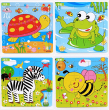 Load image into Gallery viewer, 1 Pcs Animal Wooden Puzzles For Children In Wooden 3D Mosaic Puzzles Kids Educational Toys Design For Baby Birthday Gifts