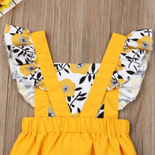 Load image into Gallery viewer, Summer Newborn Baby Girl Clothes Fly Sleeve Sunflower Print Romper Jumpsuit One-Piece Outfit For Girls