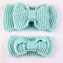 Load image into Gallery viewer, Handamde Mom and Daughter Elasticity Headband Solid Knitted Bowknot Hairband Hair Accessories For Mom and Baby