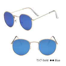 Load image into Gallery viewer, Luxury Leon Classic Small Round Unisex Sunglasses For Women and Men Mirror Sun Glasses Vintage Style With UV400 Protection