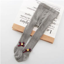 Load image into Gallery viewer, Children Bowknot Tights Cotton For Baby Girls Pantyhose Kids Infant Knitted Breathable Tights Soft And Warm Elastic Tight