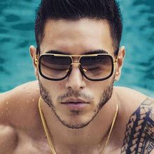 Load image into Gallery viewer, Luxury Modern Oversized Men and Woman Unisex Luxury Polarized Sunglasses Square Retro Oculos de sol Sunglasses With UV400 Prozection and Gradient Mirror Eyewear Glasses