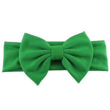 Load image into Gallery viewer, Cotton Elastic Newborn Baby Girls Solid Color Headband Bowknot Hair Band Children Infant Headband Bow for kids