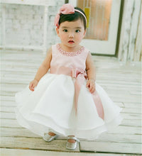 Load image into Gallery viewer, Luxury Designer Handmade Pink Dress for First Birthday Party Girl Baby Clothing Ball Toddler Girls Dress