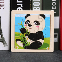 Load image into Gallery viewer, 10pcs Of Wood Puzzle Baby Young Children Early Lessons Learned Intelligence Cartoon Animal Puzzle Wooden Toys Education Puzzles