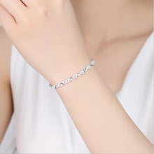 Load image into Gallery viewer, Top Quality Elegant 925 Sterling Silver Luxury Bracelets For Women Wedding Accessories Lady Fashion Zircon Geometric Bracelet Girl Gift