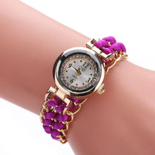 Load image into Gallery viewer, Women Handmade Bracelet Watches Rope Beads Knitting Adjustable Wristwatches Gift For Women and Lady and Girls