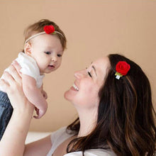 Load image into Gallery viewer, Handamde Flower Headband Hair Clip Set Flexible Rope Hairband Accessories for Mother & Baby