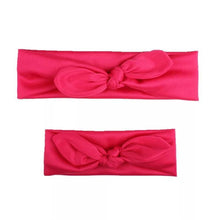 Load image into Gallery viewer, Mother & Baby Headbands Print Floral Elastic Hair Bands Parent-Child Hair Accessories Bow For Baby Girls Bow in Modern Design
