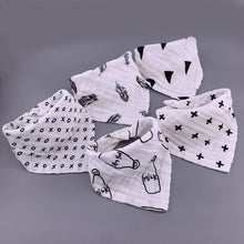Load image into Gallery viewer, Modern 5PCS/Pack Cotton Baby Bibs 4 Lyers Girls Boys Triangle Feeding Burp Cloth Collar Scarf For Feeding