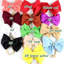 Load image into Gallery viewer, Modern New Headband with Messy Bow Baby Girls Hairbows Infant Solid Large Bow Turban Headwrap Newborn Bow For Girls