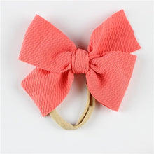 Load image into Gallery viewer, Modern New Headband with Messy Bow Baby Girls Hairbows Infant Solid Large Bow Turban Headwrap Newborn Bow For Girls