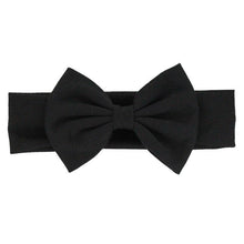 Load image into Gallery viewer, Cotton Elastic Newborn Baby Girls Solid Color Headband Bowknot Hair Band Children Infant Headband Bow for kids