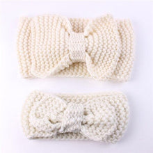 Load image into Gallery viewer, Handamde Mom and Daughter Elasticity Headband Solid Knitted Bowknot Hairband Hair Accessories For Mom and Baby