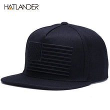 Load image into Gallery viewer, Raised Flag Embroidery Snapback Cap