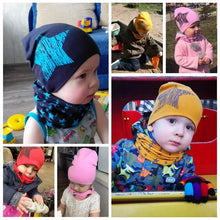 Load image into Gallery viewer, Modern Children Hat Scarf Set Camouflage Print Cotton Baby Beanie Collar for Baby Boy/Girl Cap Kids Warm Hats Scarves Design