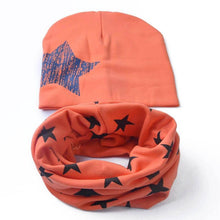 Load image into Gallery viewer, Winter Autumn Baby Hat Scarf Set Newborn Baby Bonnet Soft Cotton Warm Cap Kids Children With Scarf