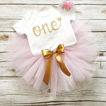 Load image into Gallery viewer, Modern Birthday Outfit Ensemble One Year Little Girl Dress Clothing Baby Child Summer Clothes With Unicorn Dress Design For Girls