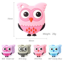 Load image into Gallery viewer, Owl Silicone Teethers Food Grade For Baby Teething Silicone Beads Teething Toddler Toys For Kids