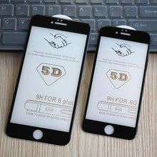 Load image into Gallery viewer, 5D Screen Protector for iPhone6 6S 7 8 Plus X Edge Full Cover Film for iPhone 14 13 12 mini 11 Pro Max XR XS Tempered Glass Film Curved Edge Full Glue Screen Protector For iPhone