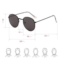 Load image into Gallery viewer, Luxury Leon Classic Small Round Unisex Sunglasses For Women and Men Mirror Sun Glasses Vintage Style With UV400 Protection