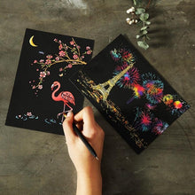 Load image into Gallery viewer, 4Pcs/set Magic Colorful Drawing Board Paper Painting Scraping Children Kids learning Education Toys Painting Doodle Scratch Toys