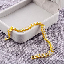 Load image into Gallery viewer, Women Silver Color Rose Gold Bracelet for Female Crystal Heart Charm Bracelet For Women Bridal Wedding Fine Luxury Jewelry Gift