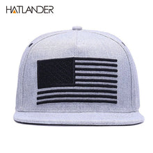Load image into Gallery viewer, Raised Flag Embroidery Snapback Cap