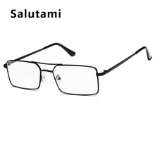 Load image into Gallery viewer, Luxury Famous Retro Modern Square Unisex Men and Women‘s Sunglasses With Alloy Metal Small Frame With Clear Double Bridge Men's Sunglasses