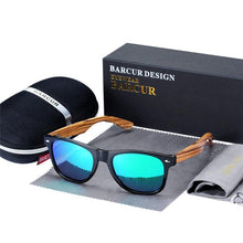 Load image into Gallery viewer, Luxury Natural Zebra Wood Sunglasses PolarizedWood Rectangle Mirror Lens Driving For Women and Men With UV400 Protection