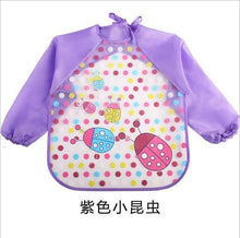 Load image into Gallery viewer, Waterproof Long Sleeve Girl Bibs Kids Burp Cloth Feeding Bib with Pocket Bib For Kids