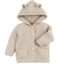 Load image into Gallery viewer, Winter Hooded Knitted Long Sleeve Sweaters For Newborn Babies