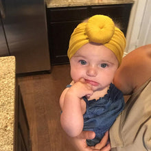 Load image into Gallery viewer, Luxury Baby Cotton Blends Headband Soft Rabbit Bowknot Turban Hair Bands for Girls Elastic Headwrap Style