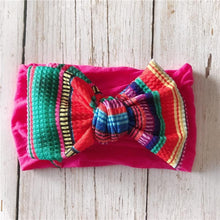 Load image into Gallery viewer, Infant Nylon Print Fabric Headband Baby Girl Headbands for Girls Bows Baby Turban Headwrap Newborn Hairband For Girls