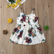 Load image into Gallery viewer, Toddler Baby Girls Flower Dress with Sleeveless V Neck dress for Party Holiday Beach Day For Girls