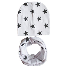 Load image into Gallery viewer, Winter Autumn Baby Hat Scarf Set Newborn Baby Bonnet Soft Cotton Warm Cap Kids Children With Scarf