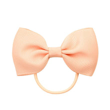 Load image into Gallery viewer, Luxury Handamde Small Baby Elastic Rubber band Head rope Mini Solid Ribbon Bow Tie For Girls Hair Accessories