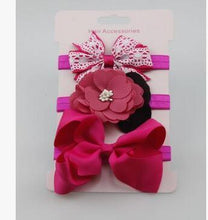 Load image into Gallery viewer, Handmade Vintage Retro Baby Elastic flower Headband Bowknot Hairband Toddler Infants For Baby