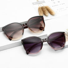 Load image into Gallery viewer, Luxury Modern Elegant Lady Sunglasses WIth Cat Eye Women Eyewear Plastic Frame Clear Lens With UV400 Protection