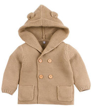 Load image into Gallery viewer, Winter Hooded Knitted Long Sleeve Sweaters For Newborn Babies