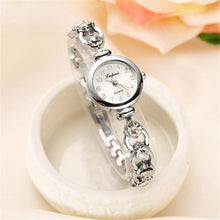 Load image into Gallery viewer, Ladies Elegant Wrist Watches For Women In Bracelet Rhinestones Analog Style Quartz Watch Women's Crystal Small Dial Watch For Women and Girls