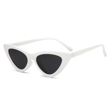 Load image into Gallery viewer, Elegant Cute Retro Cat Eye Sunglasses For Women With Small Black White Triangle Vintage Ladies Sunglasses and UV400 Protection