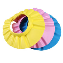 Load image into Gallery viewer, Brand New Baby Children Kids Safe Shampoo Bath Shower Cap Sheild Hat Wash Hair Shield elastic Cap For Kids In Modern Deign