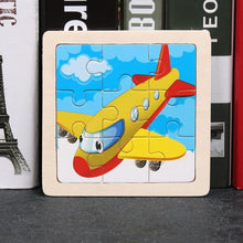 Load image into Gallery viewer, 10pcs Of Wood Puzzle Baby Young Children Early Lessons Learned Intelligence Cartoon Animal Puzzle Wooden Toys Education Puzzles