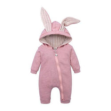Load image into Gallery viewer, Winter Baby Rompers Newborn Boys Girls Clothes Rabbit Ear Hooded Jumpsuit infant In Luxury Rabbit Design