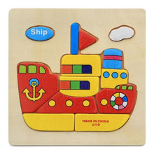 Load image into Gallery viewer, Wooden 3D Stevvex Modern Interesting Baby Learning Puzzles for Children Cartoon Animal Fruit Puzzles Intelligence Kids Children Educational Toy