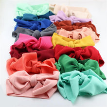 Load image into Gallery viewer, Adjustable Big Bow Headwrap Top Knot Headbands Over Sized Bow Hair Turban for Newborn Girl
