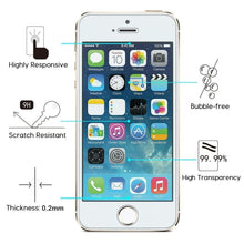 Load image into Gallery viewer, 3D full Cover Tempered Glass protection For iphone 5 5S SE 2016 Screen Protector For iPhone 5S SE 5C Glass Protective Film Shatterproof Scratchproof Premium Tempered Glass Screen Protector for iPhone