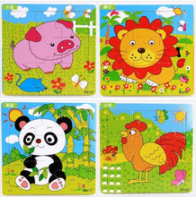 Load image into Gallery viewer, 1 Pcs Animal Wooden Puzzles For Children In Wooden 3D Mosaic Puzzles Kids Educational Toys Design For Baby Birthday Gifts