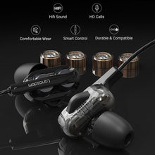 Load image into Gallery viewer, STEVVEX Wired Earphone Headphones with Microphone Dual Driver Phone Earphones Type C Ear phones